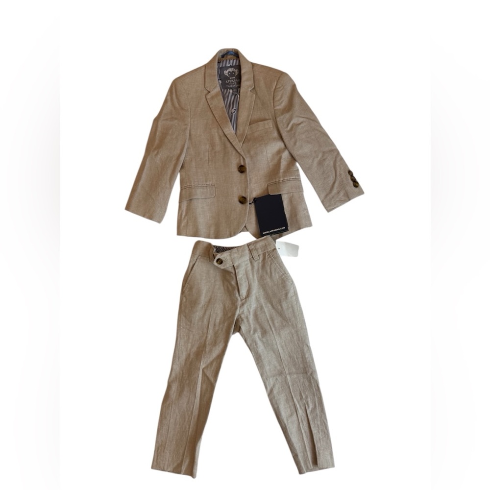 Appaman Kids Tan Blazer and Pants Set